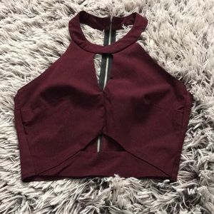 Burgundy crop top